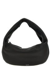 Sac bandoulière en cuir veau noir Khaite