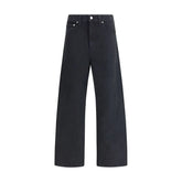 Khaite Black Cotton Straight-Leg Jeans