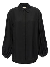 Khaite Black Cupro Blouse