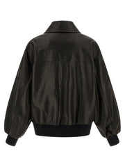 Khaite Black Lamb Leather Leather Jacket - XS