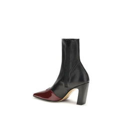 Khaite Black Leather Ankle Boots - EU41/US11