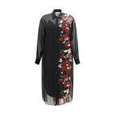 Khaite Black Silk Casual Dress
