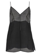 Khaite Black Silk Tank Tops