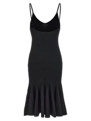 Khaite Black Viscose Midi Dress