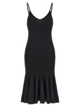 Khaite Black Viscose Midi Dress