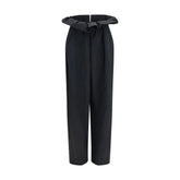 Khaite Black Wool Oves Aries Casual Pants
