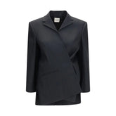 Khaite Black Wool Oves Aries Full-Length Jacket - 6