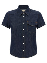 Khaite Blue Cotton Blouse