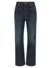 Khaite Blue Cotton Flared Jeans