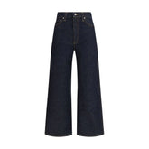 Khaite Blue Cotton Straight-Leg Jeans