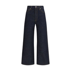 Khaite Blue Cotton Straight-Leg Jeans