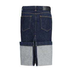 Khaite Blue Denim Skirt