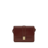 Khaite Bordeaux Calf Leather Bos Taurus Shoulder Bag