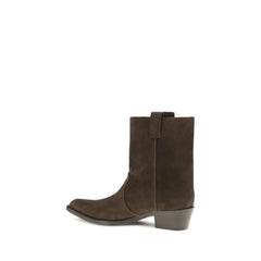 Khaite Brown Calf Leather Bos Taurus Ankle Boots - EU41/US11