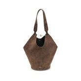 Khaite Brown Calf Leather Bos Taurus Shoulder Bag