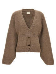 Khaite Brown Cashmere Cardigan - S