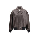 Khaite Brown Leather Jacket - S