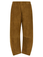 Khaite Brown Leather Pants