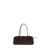 Khaite Burgundy Calf Leather Bos Taurus Shoulder Bag