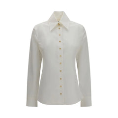 Khaite White Cotton Shirt - 4