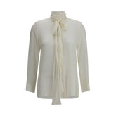 Khaite White Silk Dress Shirt - 8