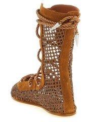 Kiko Kostadinov Brown Polyester Ankle Boots - EU41/US11