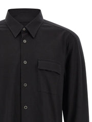Kiton Black Cotton Blouse