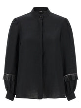 Kiton Black Linen Blouse