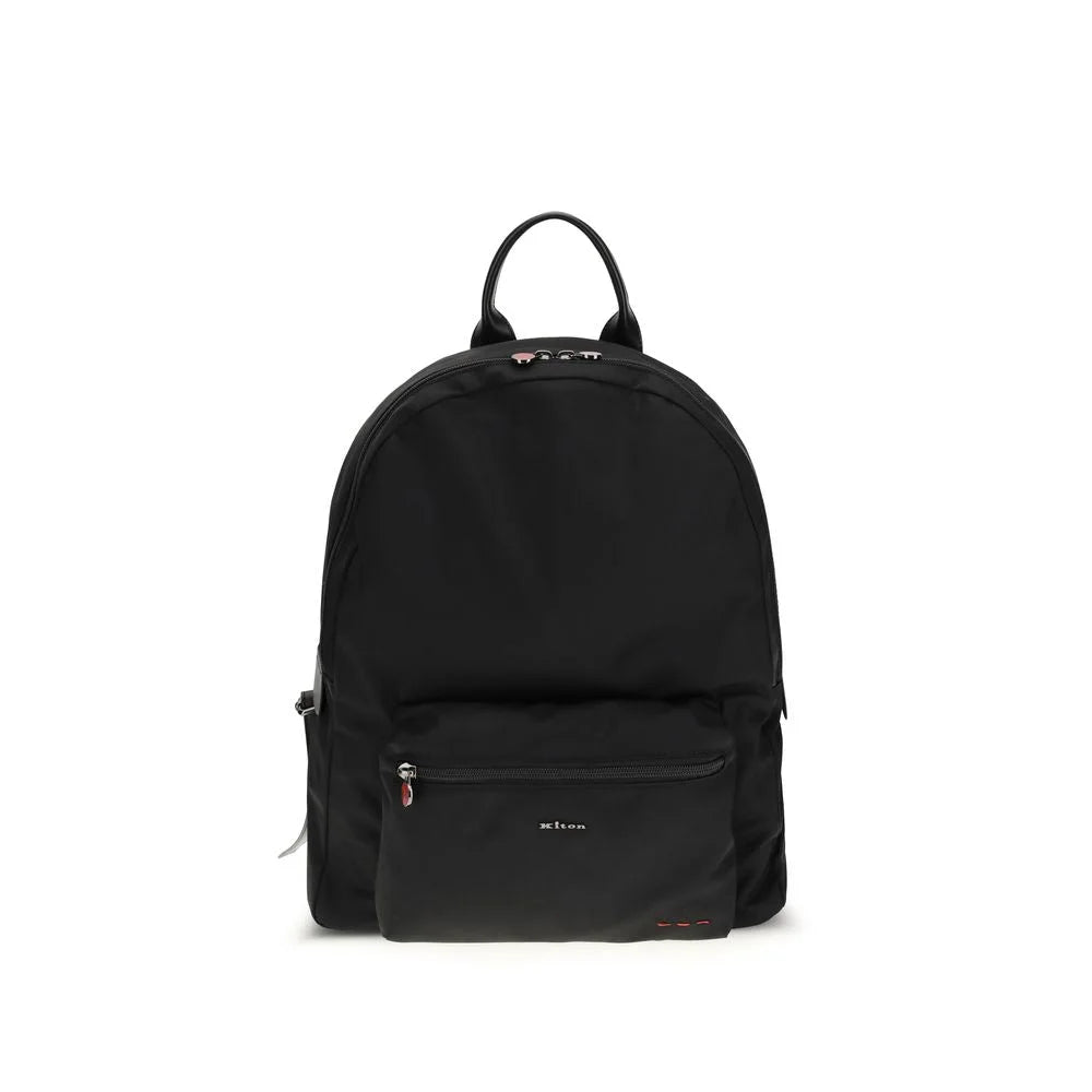 Kiton Black Nylon Backpack