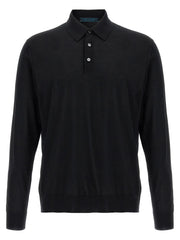 Kiton Black Wool Polo Shirt - 3XL