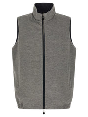 Kiton Blue Cotton Sleeveless Jacket