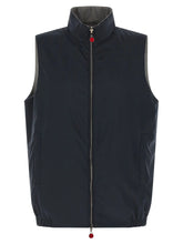 Kiton Blue Cotton Sleeveless Jacket