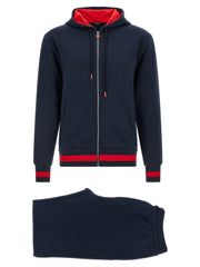 Kiton Blue Cotton Sweatsuit