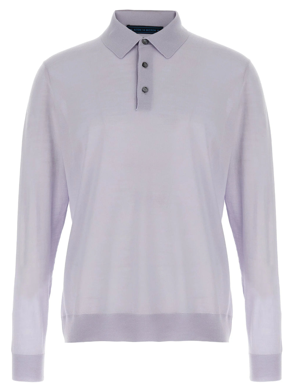 Kiton Blue Wool Polo Shirt