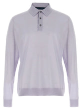 Kiton Blue Wool Polo Shirt