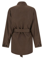 Kiton Brown Polyamide Blazer