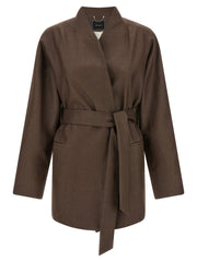 Kiton Brown Polyamide Blazer
