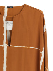 Kiton Brown Silk Blouse