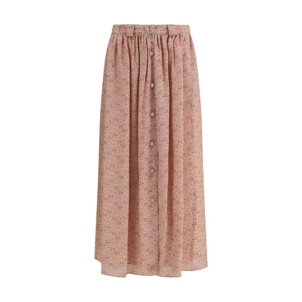 Kristina Ti Half circle Skirt with foliage print - Skirts