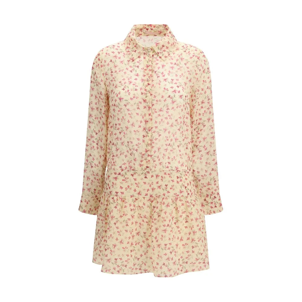 Kristina Ti Multicolor Ramie Casual Dress