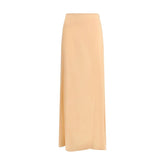 Kristina Ti Orange Silk Long Skirt