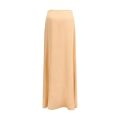 Kristina Ti Orange Silk Long Skirt