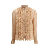 Kristina Ti Rouches silk Blouse - Blouses