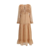 Kristina Ti Silk long Dress with rouches - IT42 | L - Dresses