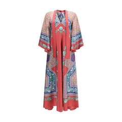 La Double J Multicolor Silk Casual Dress - M