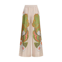 La Double J Multicolor Silk Casual Pants