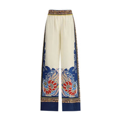 La Double J Multicolor Silk Casual Pants