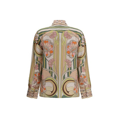 La Double J Multicolor Silk Pattern Shirt - L