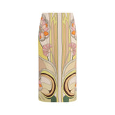 La Double J Multicolor Viscose Long Skirt - S