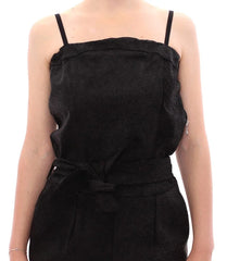 La Maison du Couturier Black Leather Jumpsuit - One-Pieces